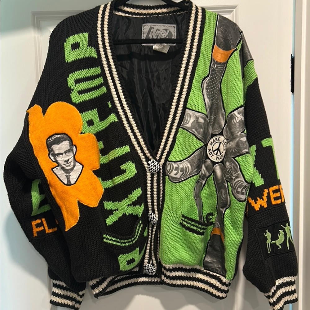 Black and Green NO! Jeans Graphic Ladies Sweater